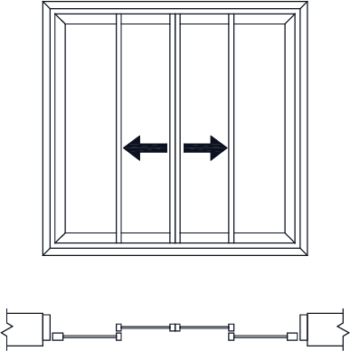 SUCCESSIVE SLIDING WITH NARROW HINGE - ESS 34 Hybrid - Europa