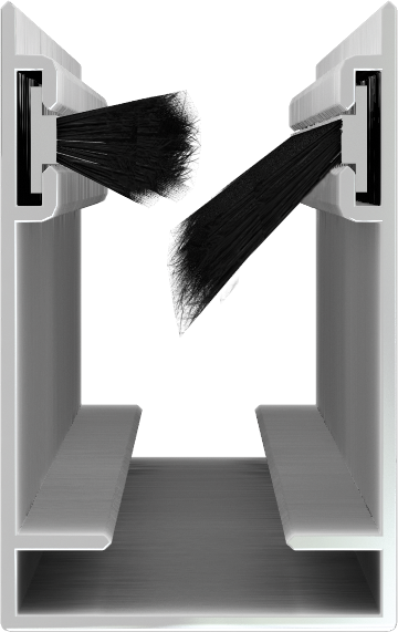 Specially designed sealing brushes